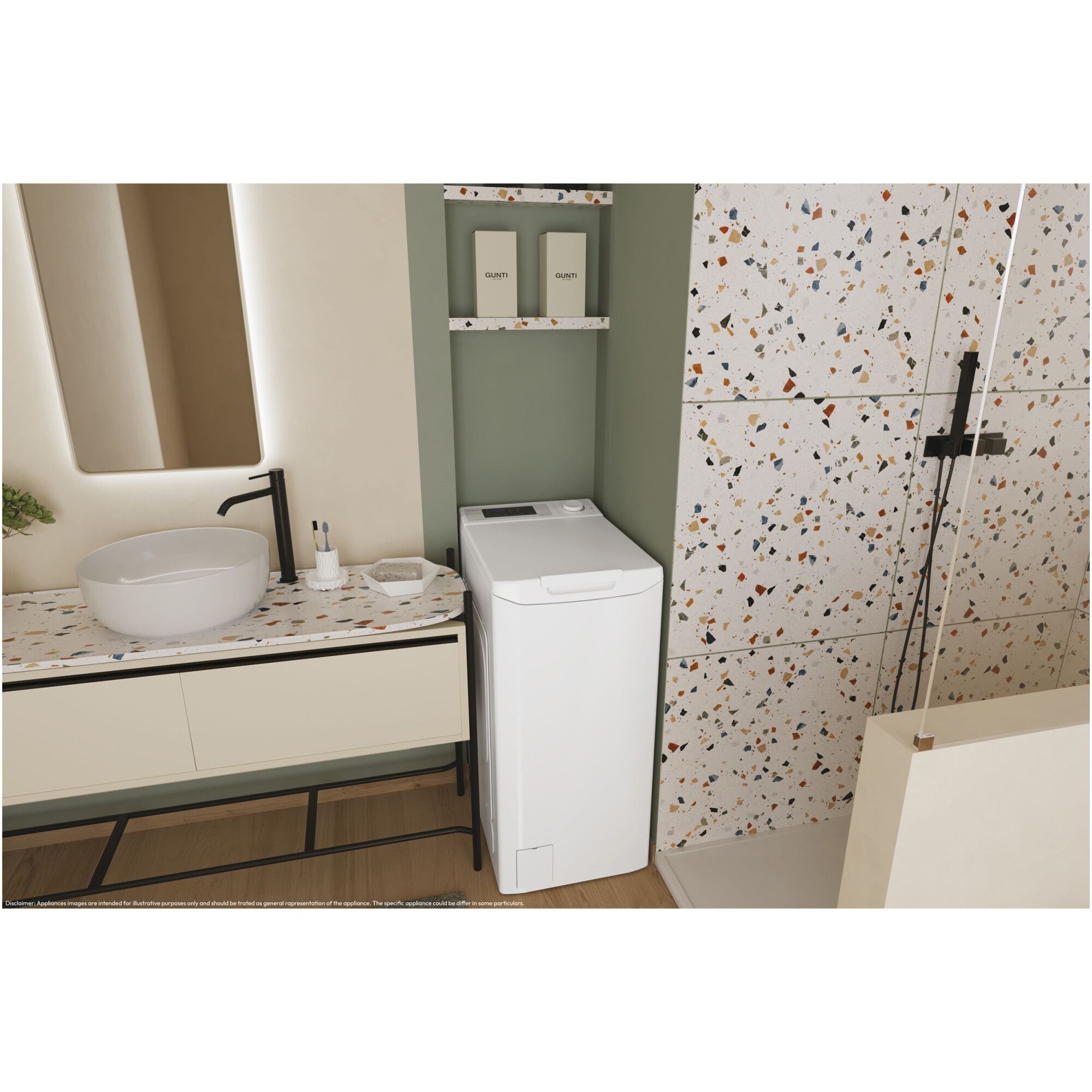 Masina de spalat rufe cu incarcare verticala Candy TCA273D3-S, 7 kg, 1200 RPM, Display 3D,Wifi,Mix Power Systems, Gentle touch opening, Clasa C, Alb