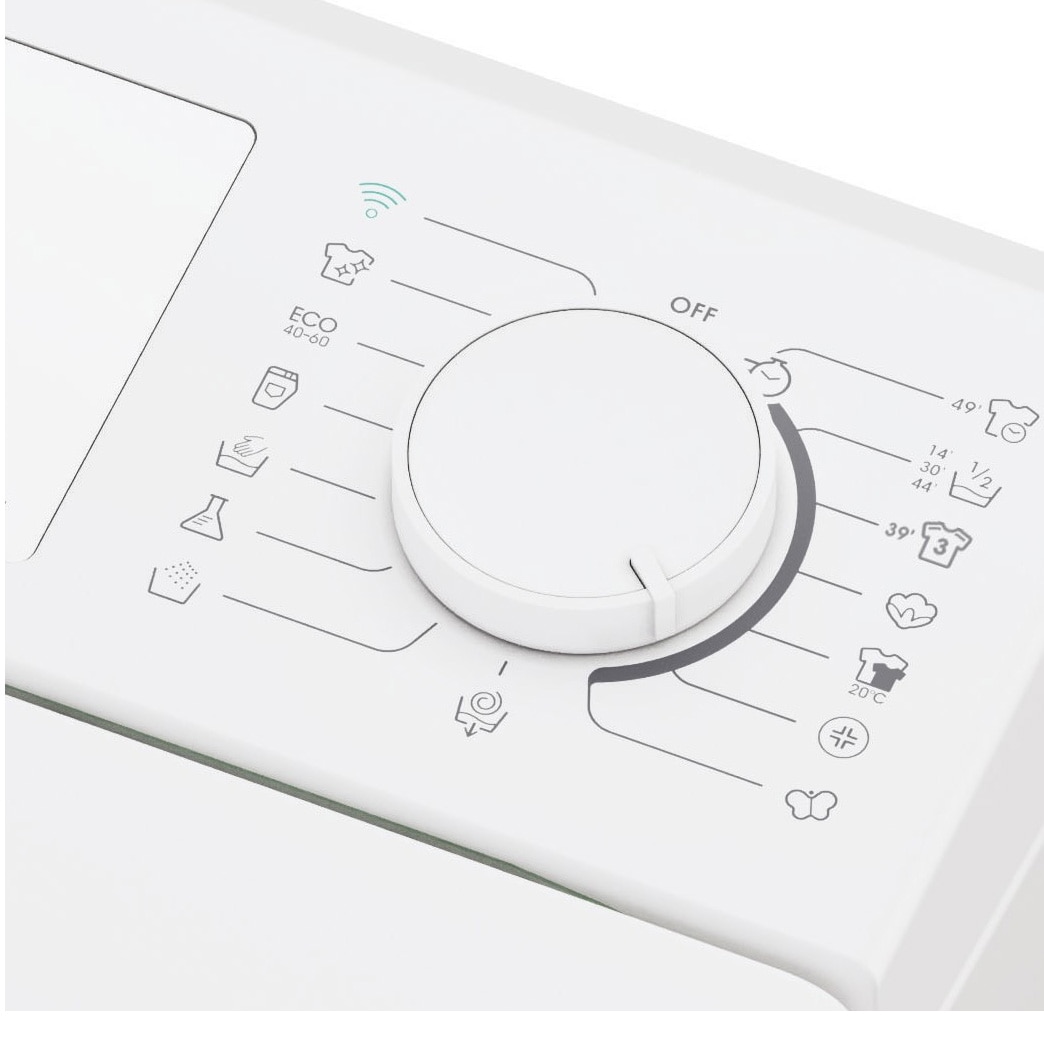 Masina de spalat rufe cu incarcare verticala Candy TCA273D2-S, 7 kg, 1200 RPM, Display 3D,Wifi,Mix Power Systems, Gentle touch opening, Clasa D, Alb