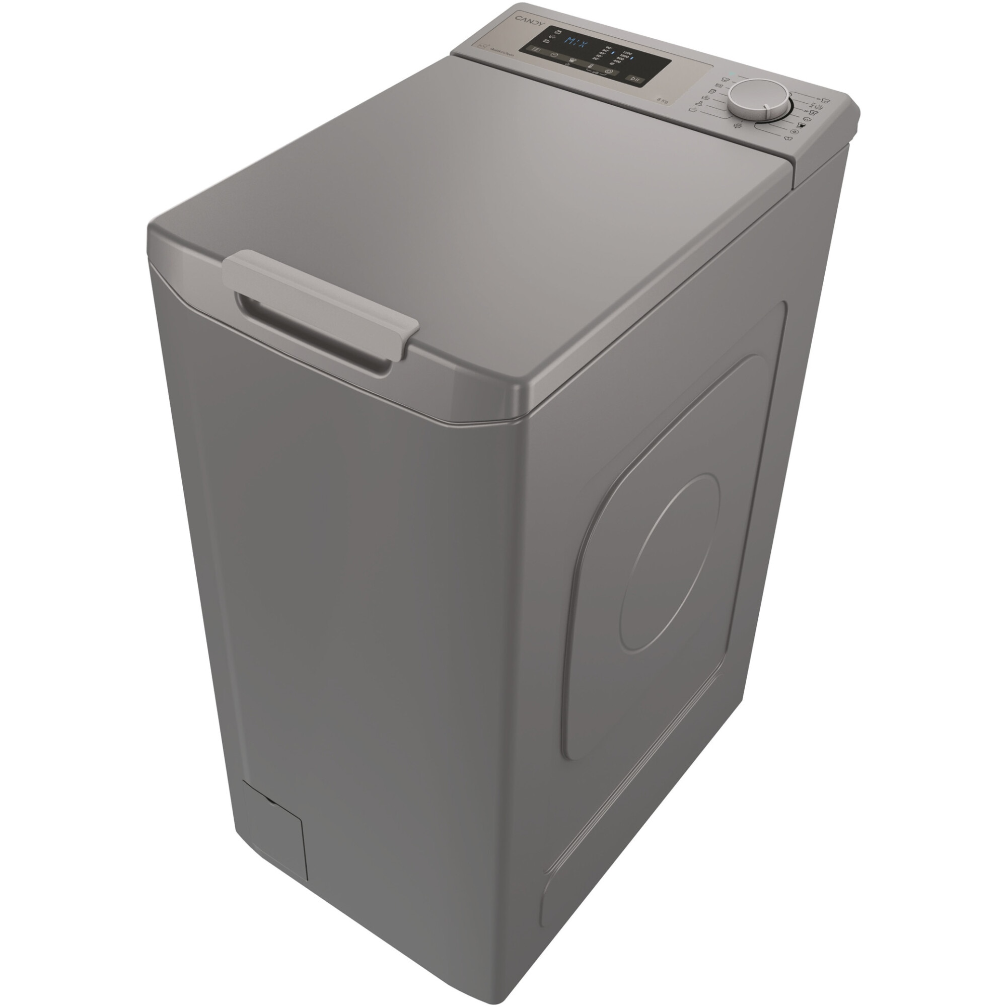 Masina de spalat rufe cu incarcare verticala Candy TCA283DR2-S, 8 kg, 1200 RPM, Display 3D, Wifi,Mix Power Systems, Gentle touch opening, Clasa D, Antracit