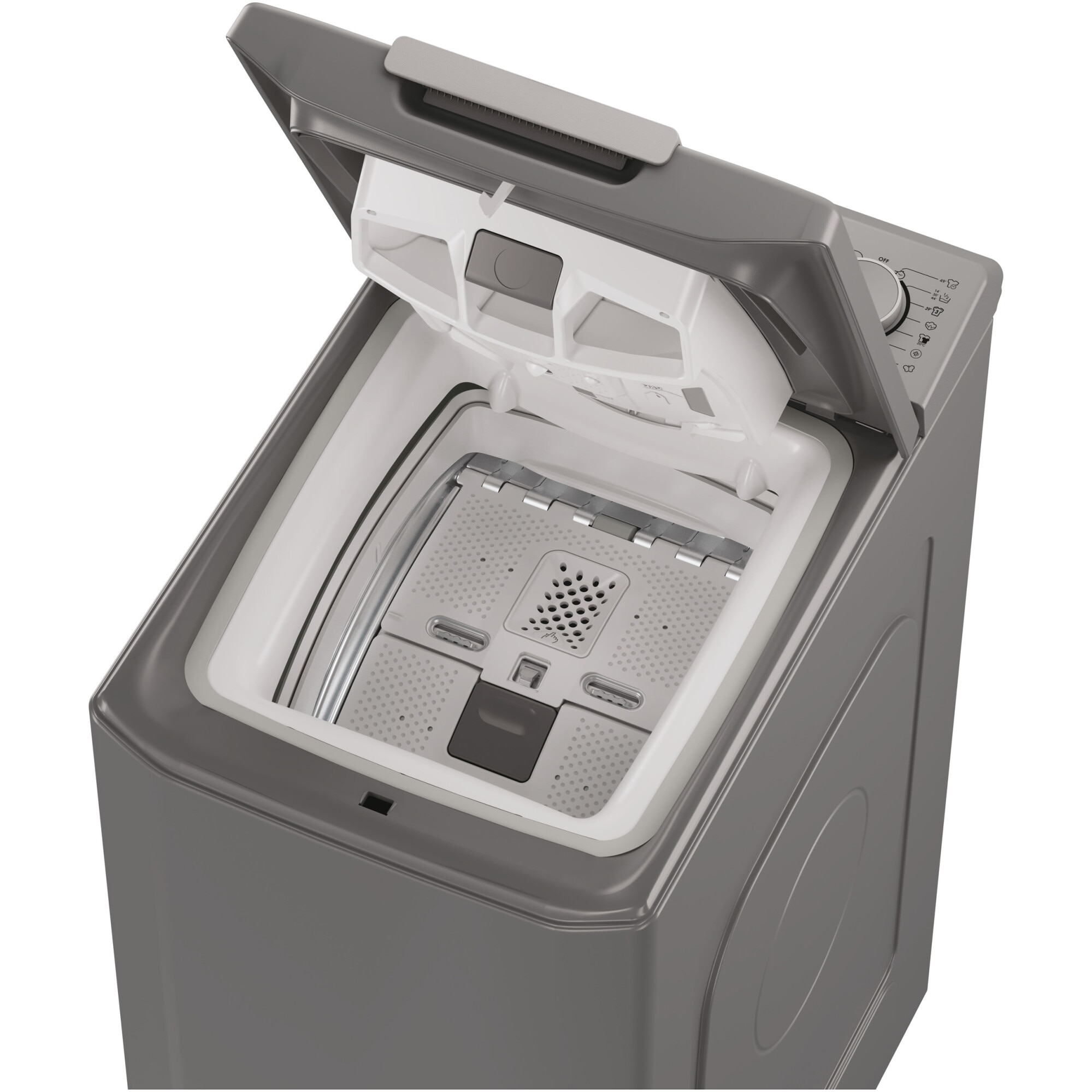 Masina de spalat rufe cu incarcare verticala Candy TCA283DR2-S, 8 kg, 1200 RPM, Display 3D, Wifi,Mix Power Systems, Gentle touch opening, Clasa D, Antracit