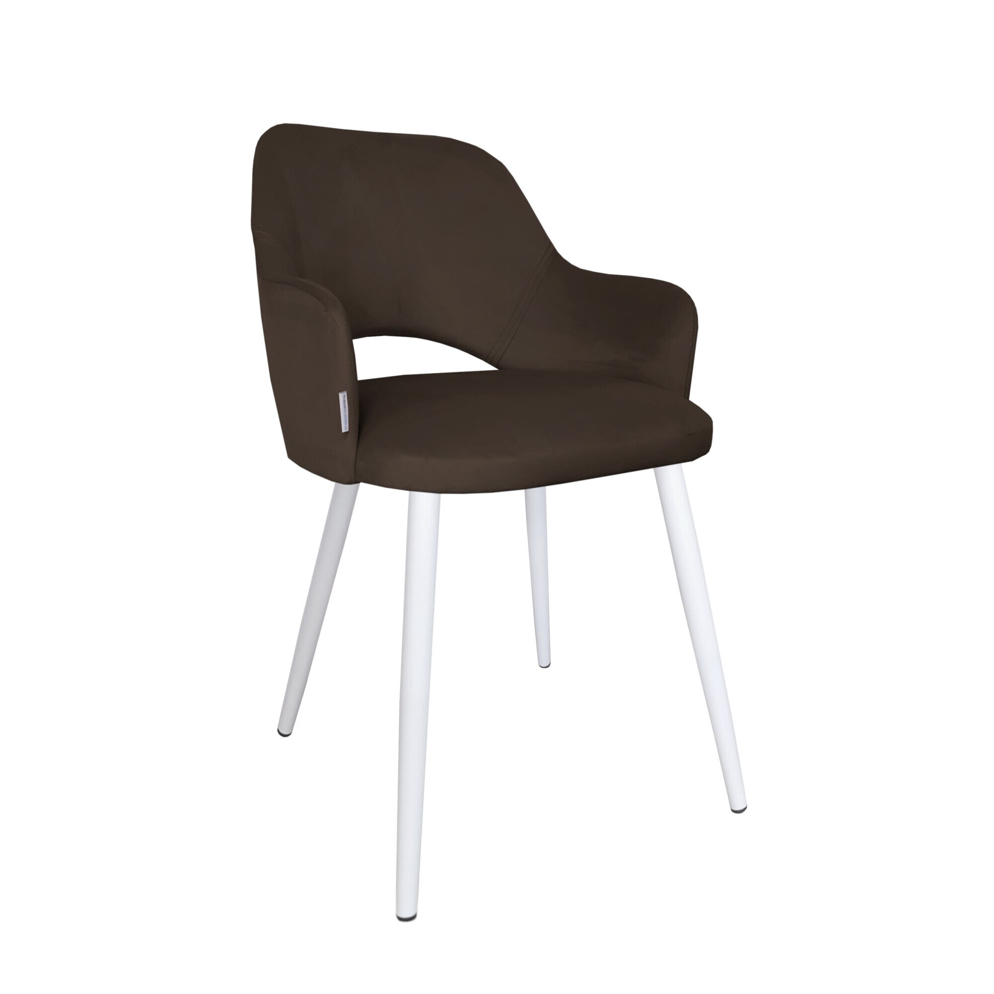 Scaun Milano, Atos, tapiterie catifea, cadru din lemn, 76x50x54cm, maro ...
