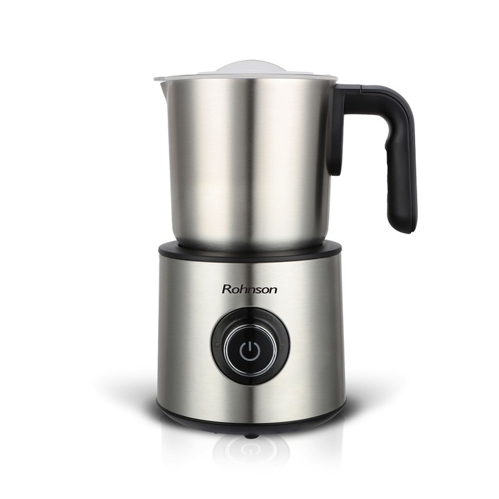 Кана за разпенване на мляко Rohnson R-4425, 600W, 250 ml, 4 функции, Автоматично изключване, Сребрист
