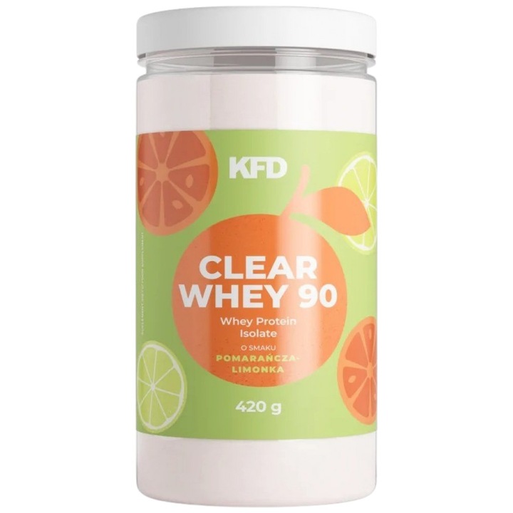 Хранителна добавка KFD Nutrition Clear Whey 90 Whey Protein Isolate, Ягода, 420 грама