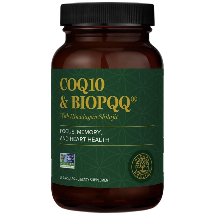 Supliment alimentar Global Healing CoQ10 si BioPQQ cu Shilajit, 60 capsule
