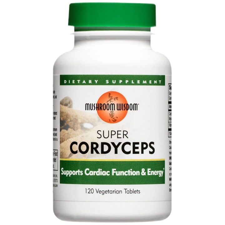 Supliment alimentar Mushroom Wisdom Super Cordyceps 200 mg, 120 Tablete