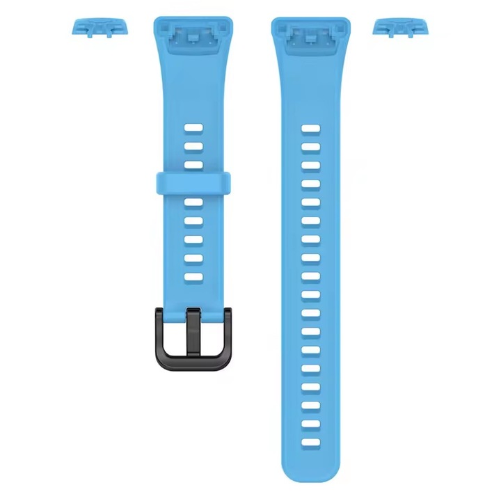 Curea VALLEY-77 pentru bratara fitness Huawei Band 6, Silicon, Albastru deschis