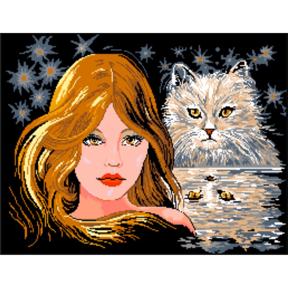 Felina - kit goblen cu diagrama color