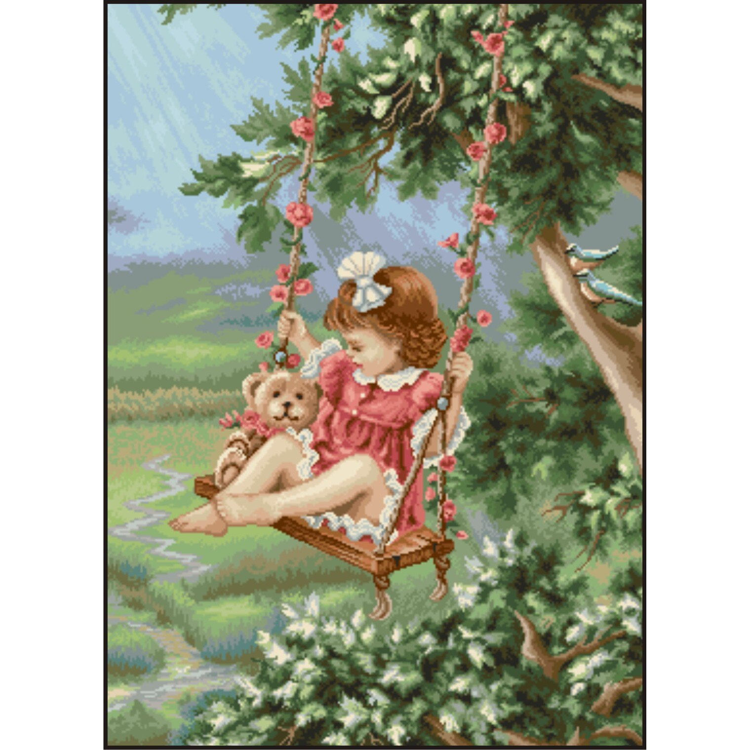 Aproape de cer - kit goblen cu diagrama color