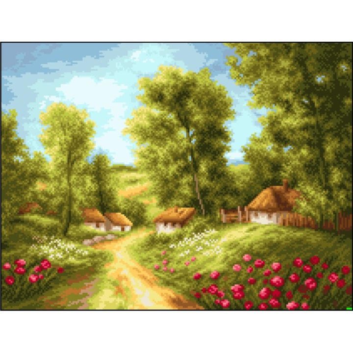 Ulita copilariei - kit goblen cu diagrama color