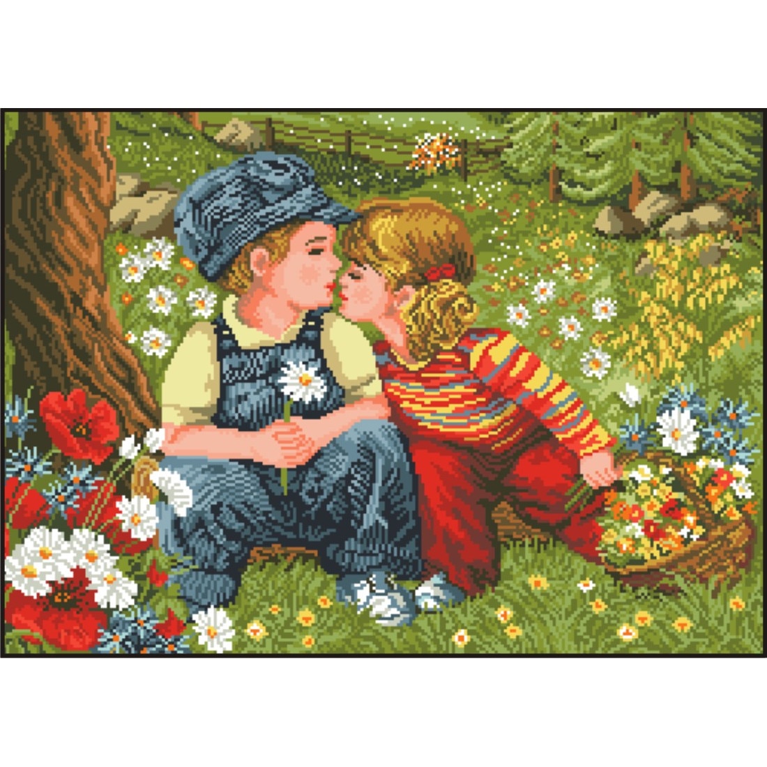 Primul fior - kit goblen cu diagrama color