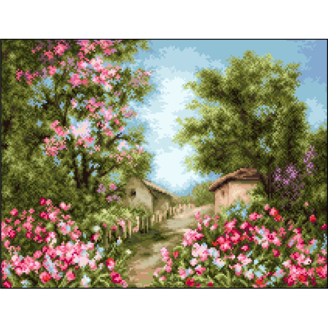 Reintoarcerea primaverii - kit goblen cu diagrama color