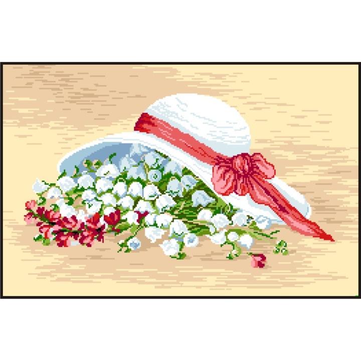 Lacrimi de primavara - kit goblen cu panza imprimata