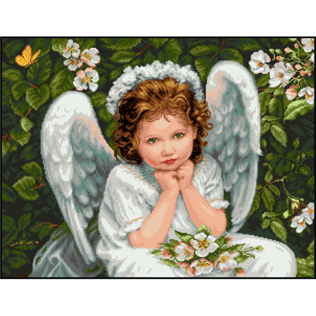 Privire angelica - kit goblen cu diagrama color