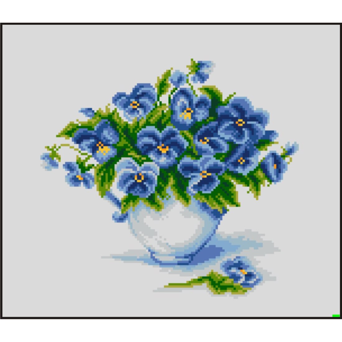 Fragilitate albastra - kit goblen cu diagrama color