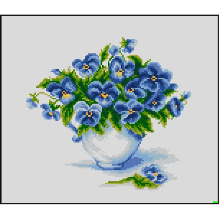 Fragilitate albastra - kit goblen cu diagrama color