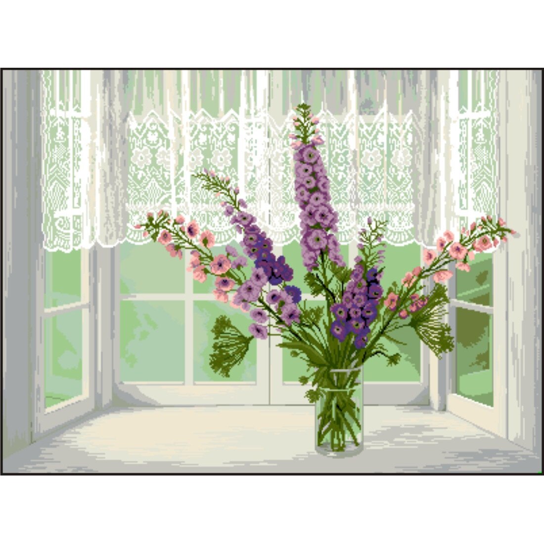 Gingasie pastelata - kit goblen cu diagrama color