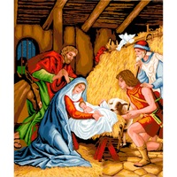 Nasterea Domnului - kit goblen cu diagrama alb-negru