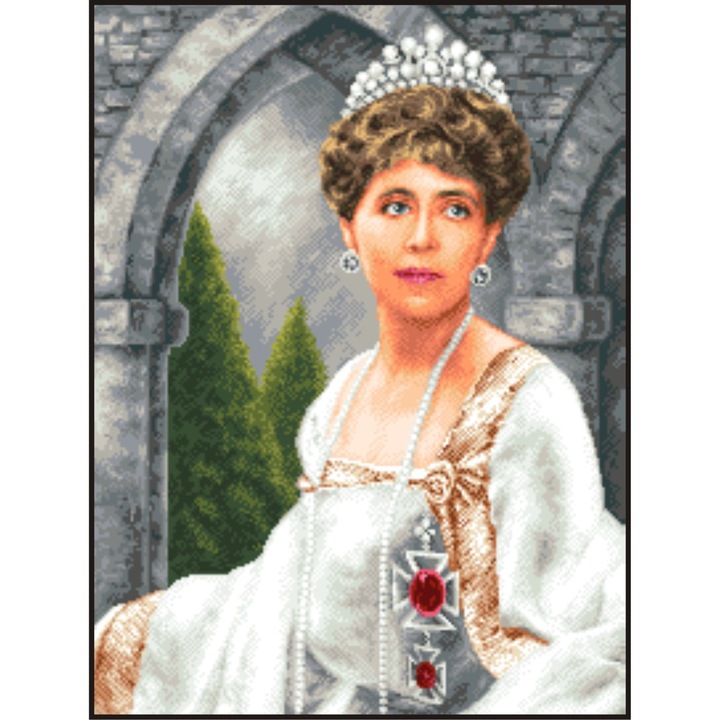 Regina inimilor - kit goblen cu panza imprimata