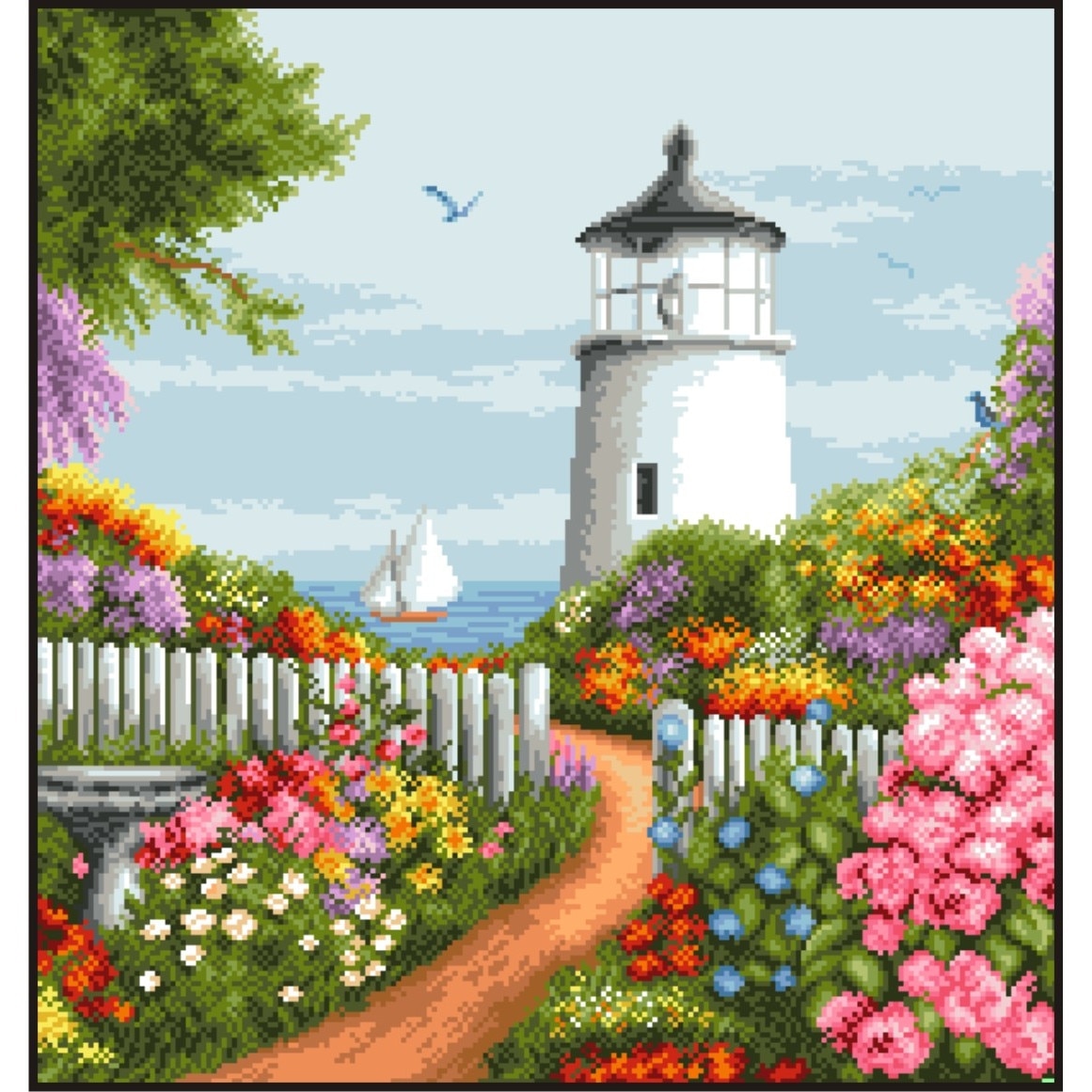 Primavara la far - kit goblen cu diagrama color