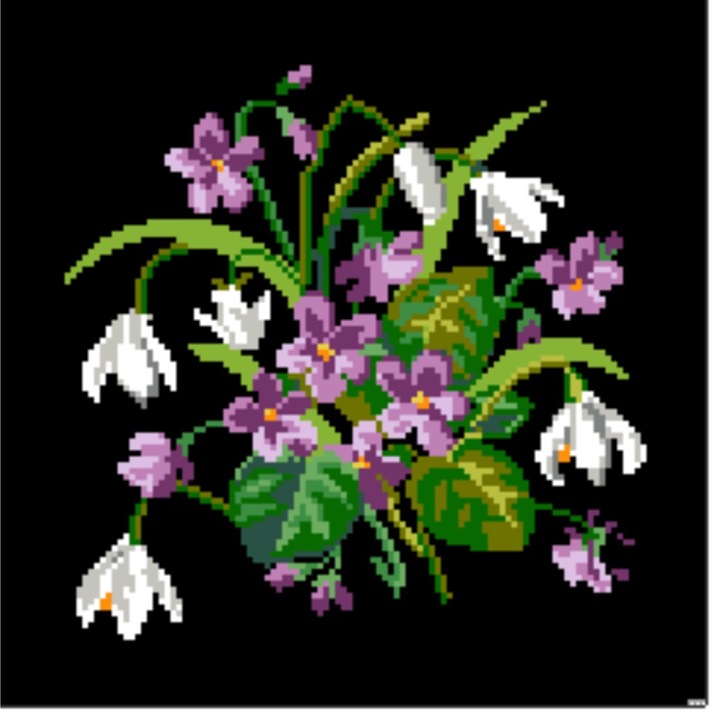 Ghiocei - kit goblen cu diagrama color