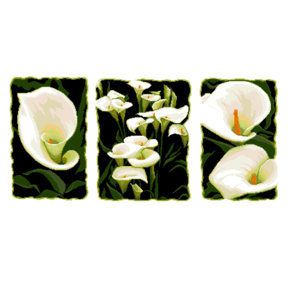 Triptic cu cale - kit goblen cu panza imprimata