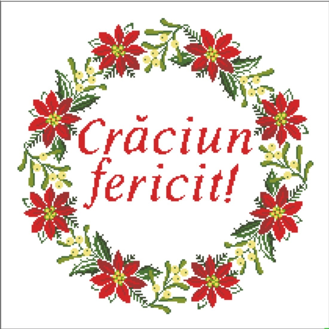 Craciun fericit - kit goblen cu diagrama color