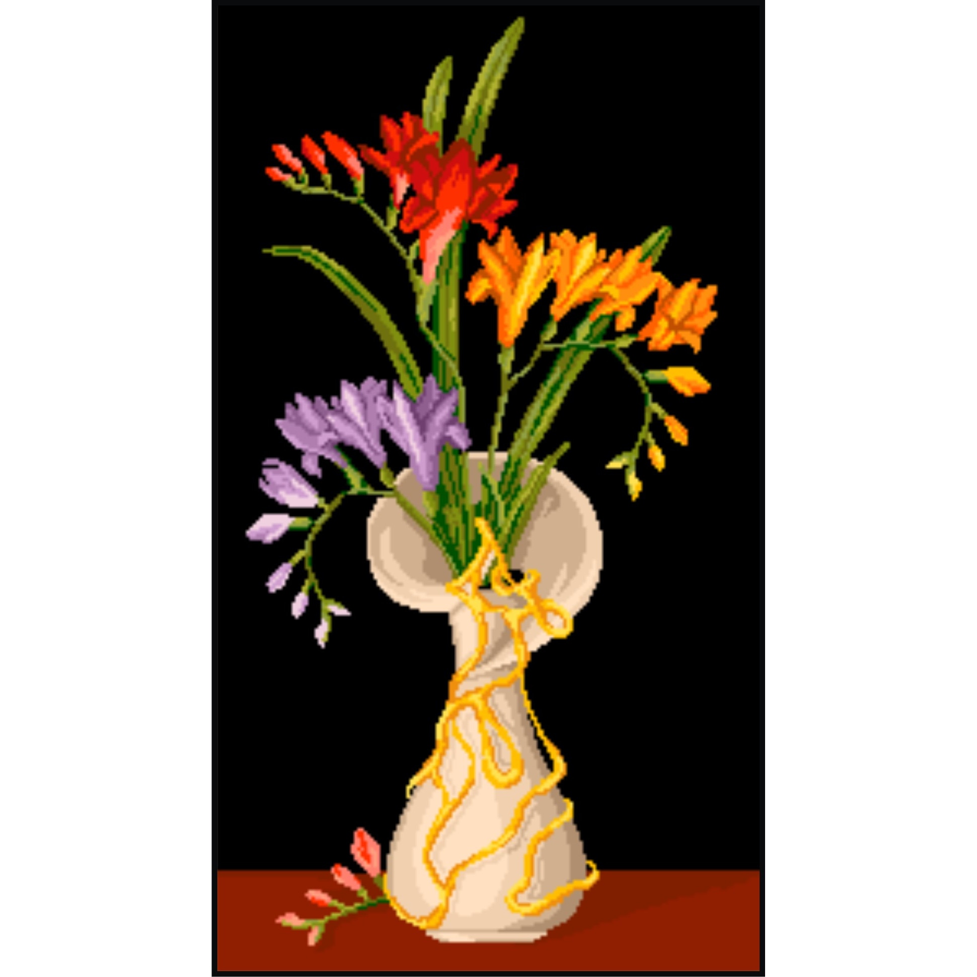 Frezii - kit goblen cu diagrama color