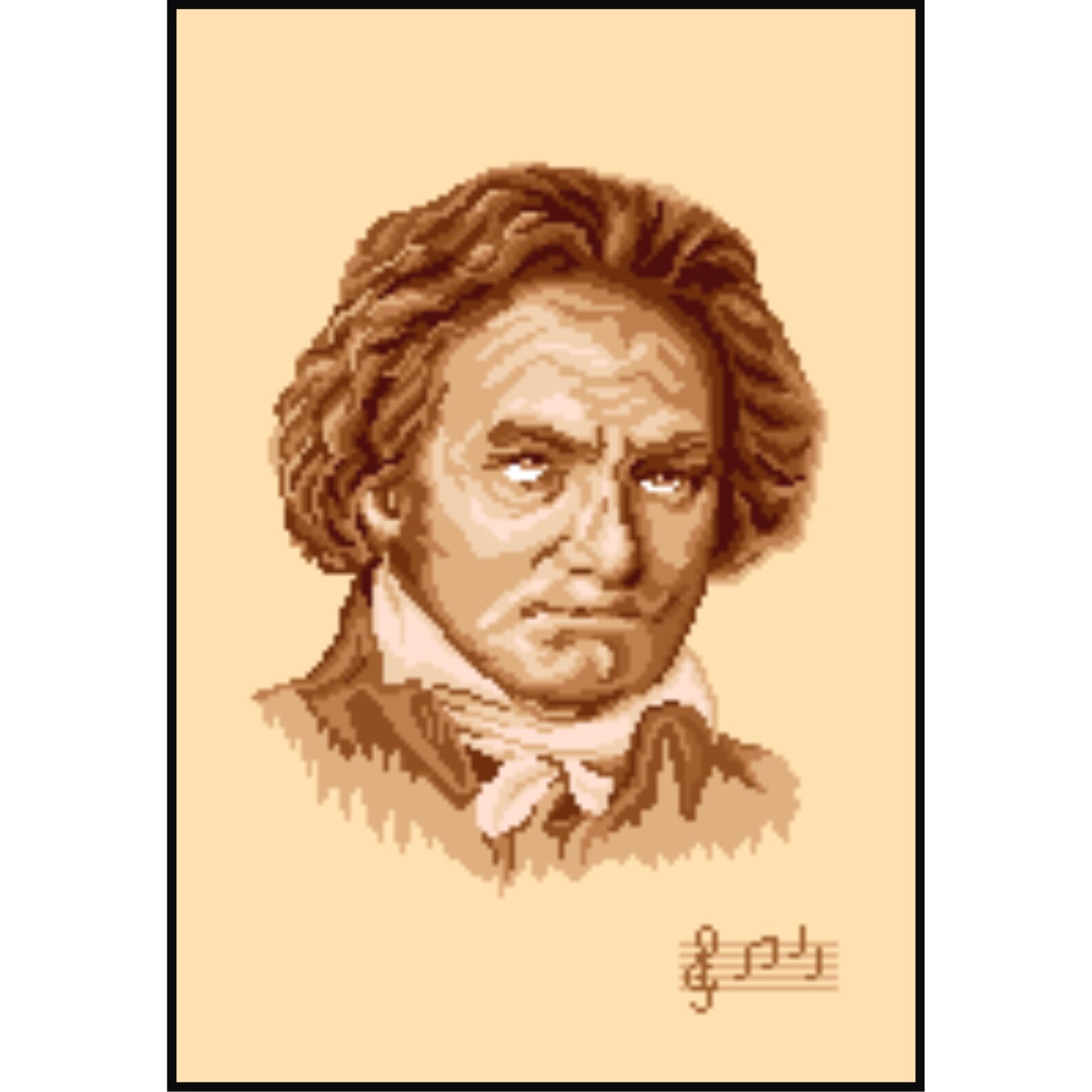 Beethoven - kit goblen cu diagrama color