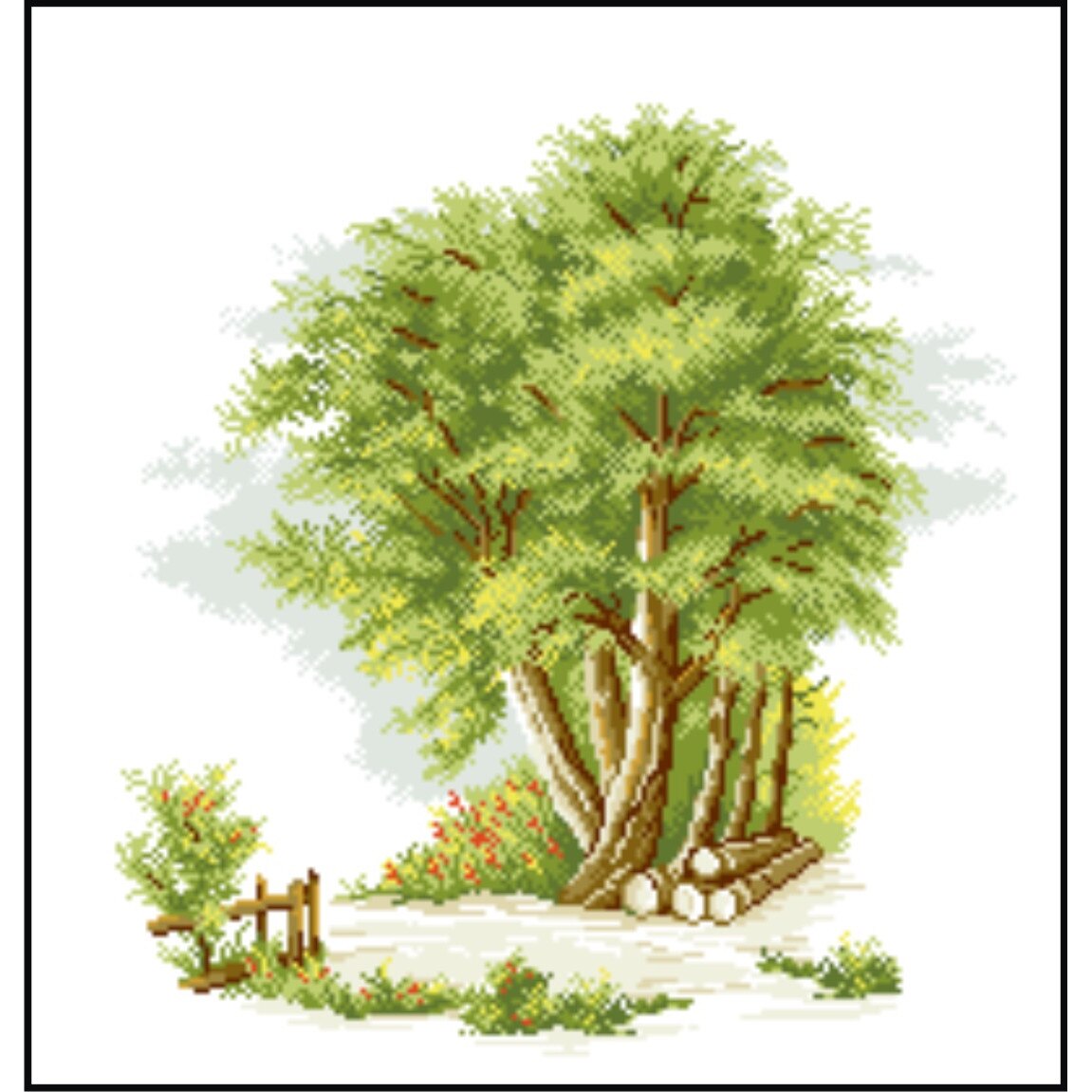 Pictorial - kit goblen cu diagrama alb-negru