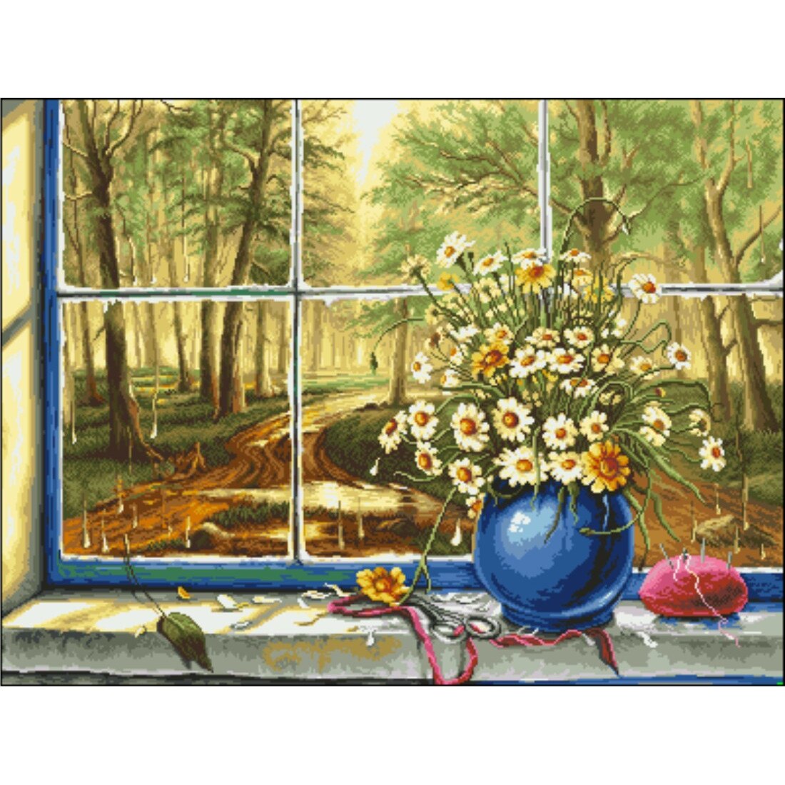 Picuri de ploaie - kit goblen cu diagrama color