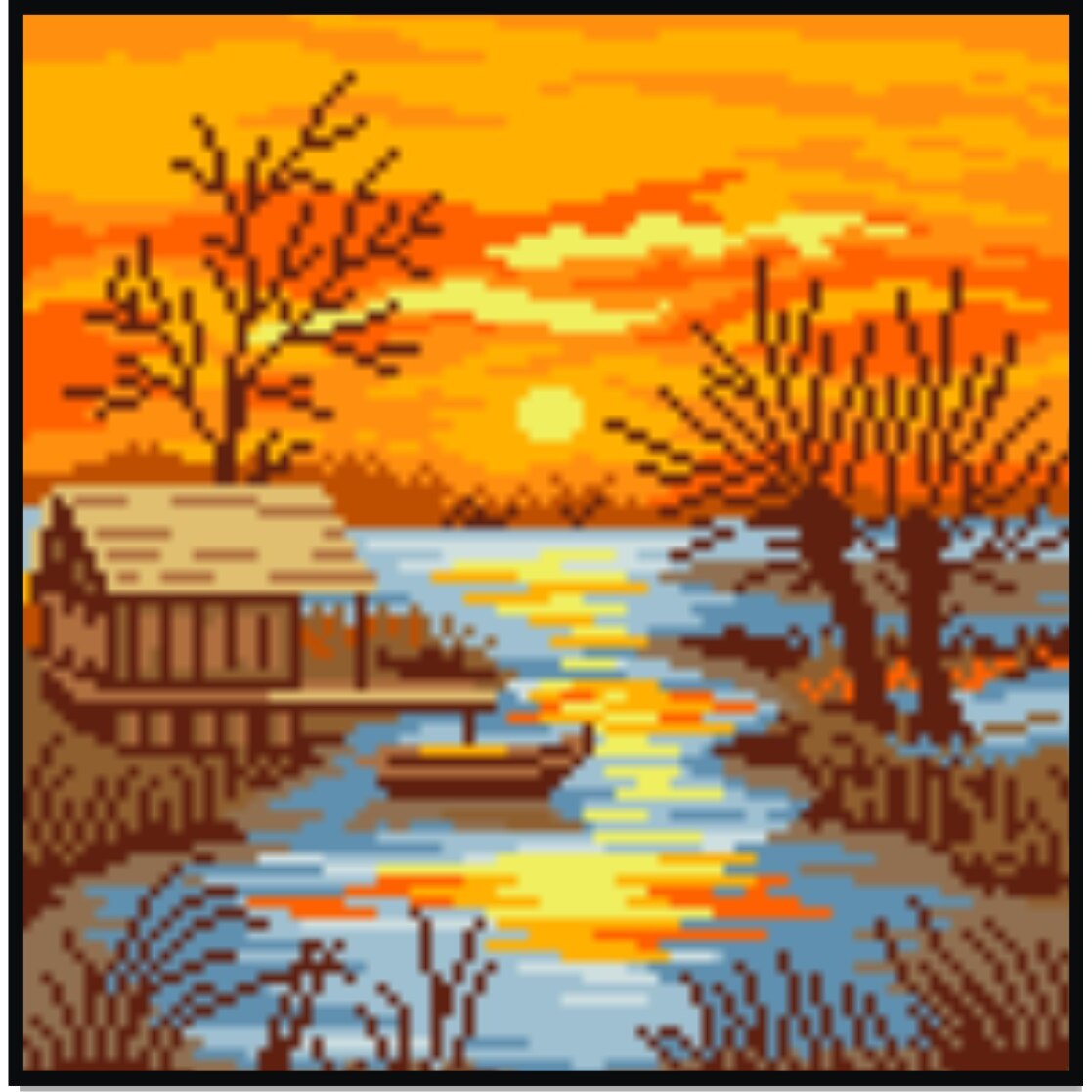 Amurg - kit goblen cu diagrama color