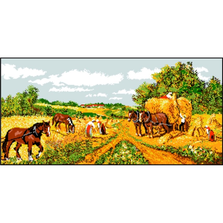 Vremea secerisului - kit goblen cu diagrama color