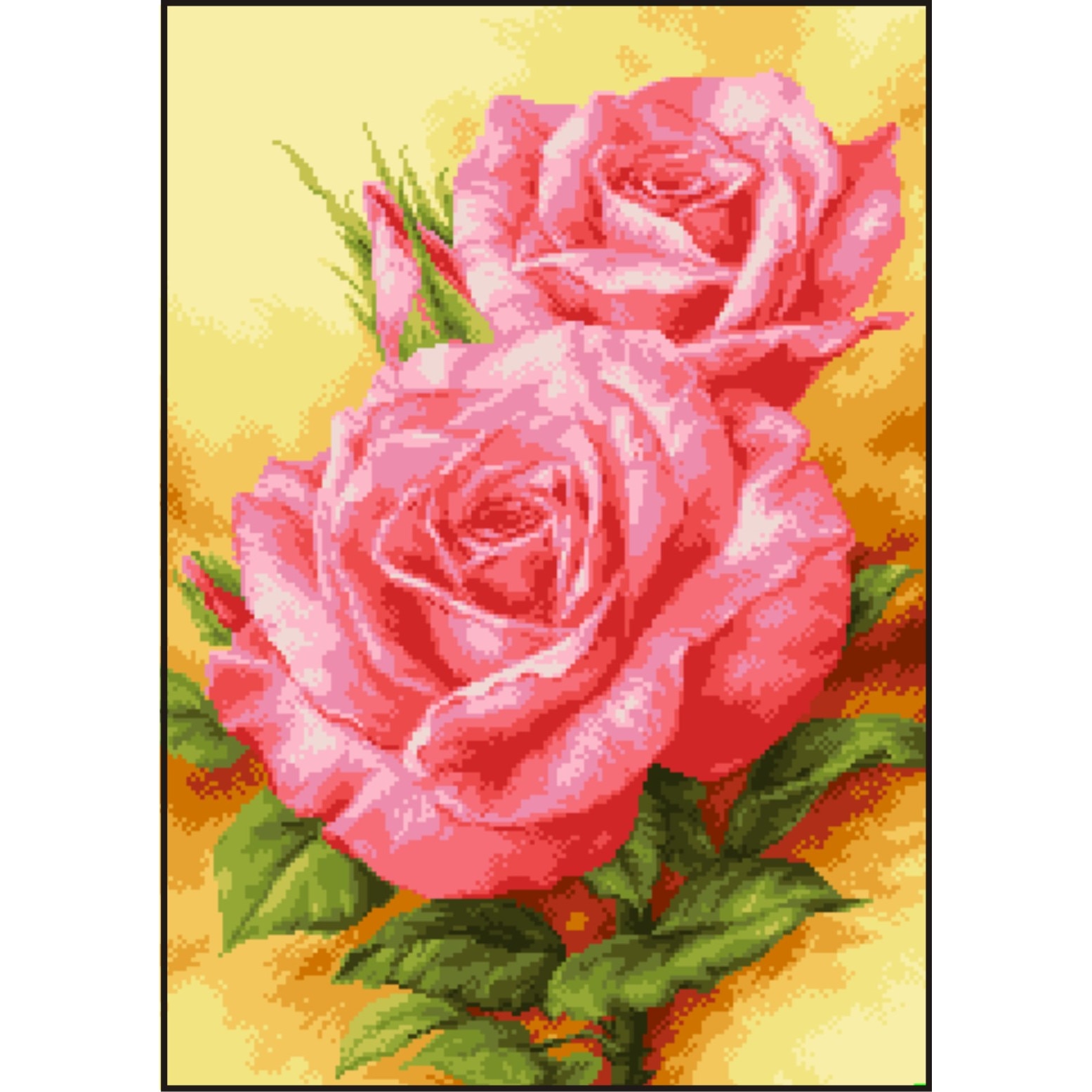 Simfonie roz - kit goblen cu panza imprimata