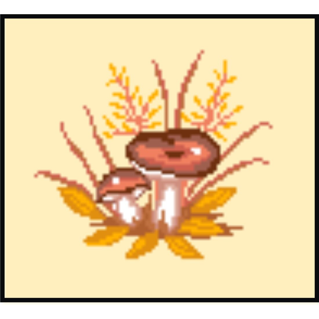 Ciuperci 1 - kit goblen cu diagrama color