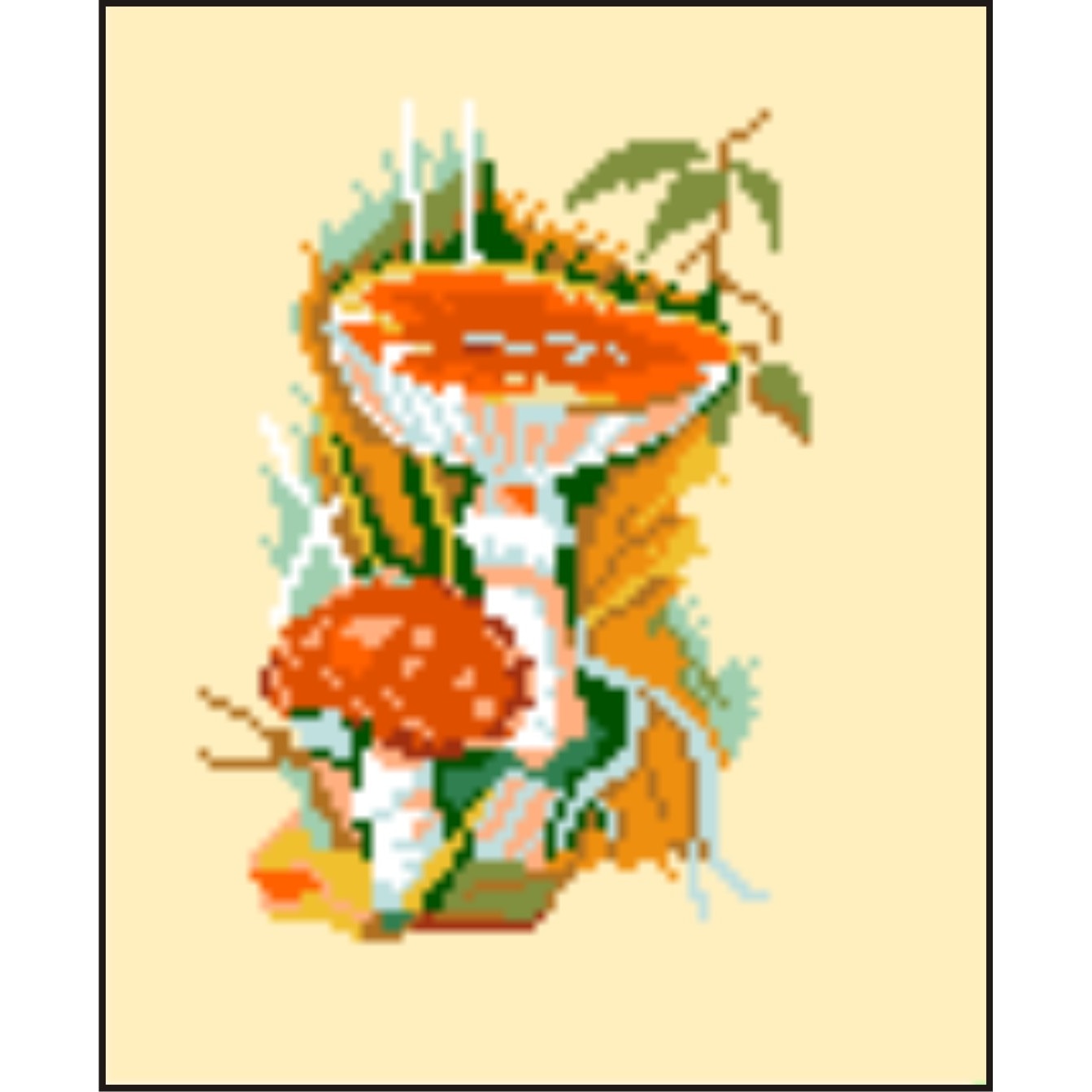 Ciuperci 8 - kit goblen cu diagrama color