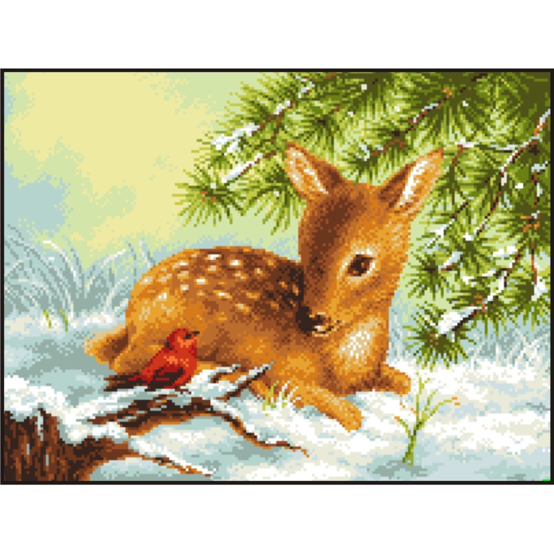 Prietenul lui Bambi - kit goblen cu diagrama color