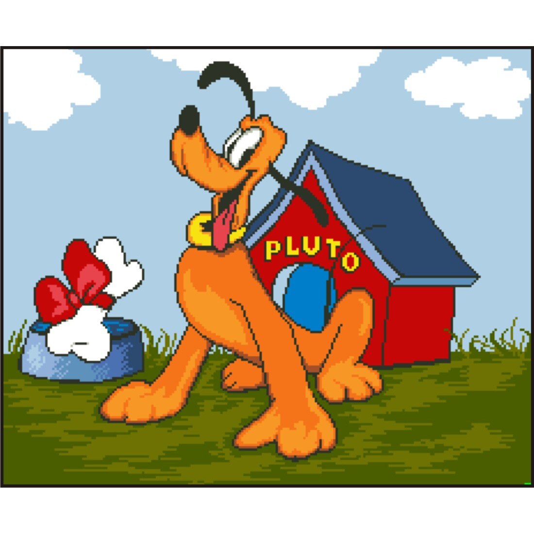 Pluto - kit goblen cu diagrama alb-negru