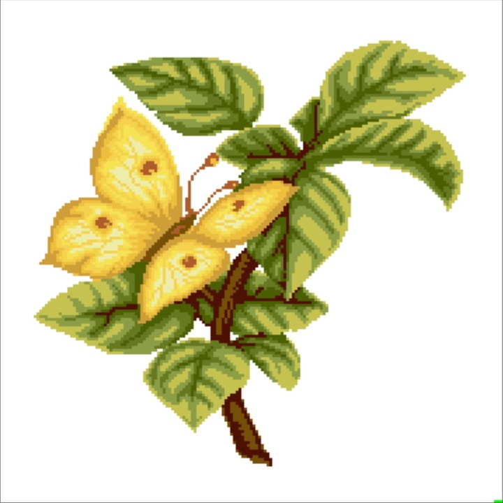 Dantela pe cranguta - kit goblen cu diagrama color