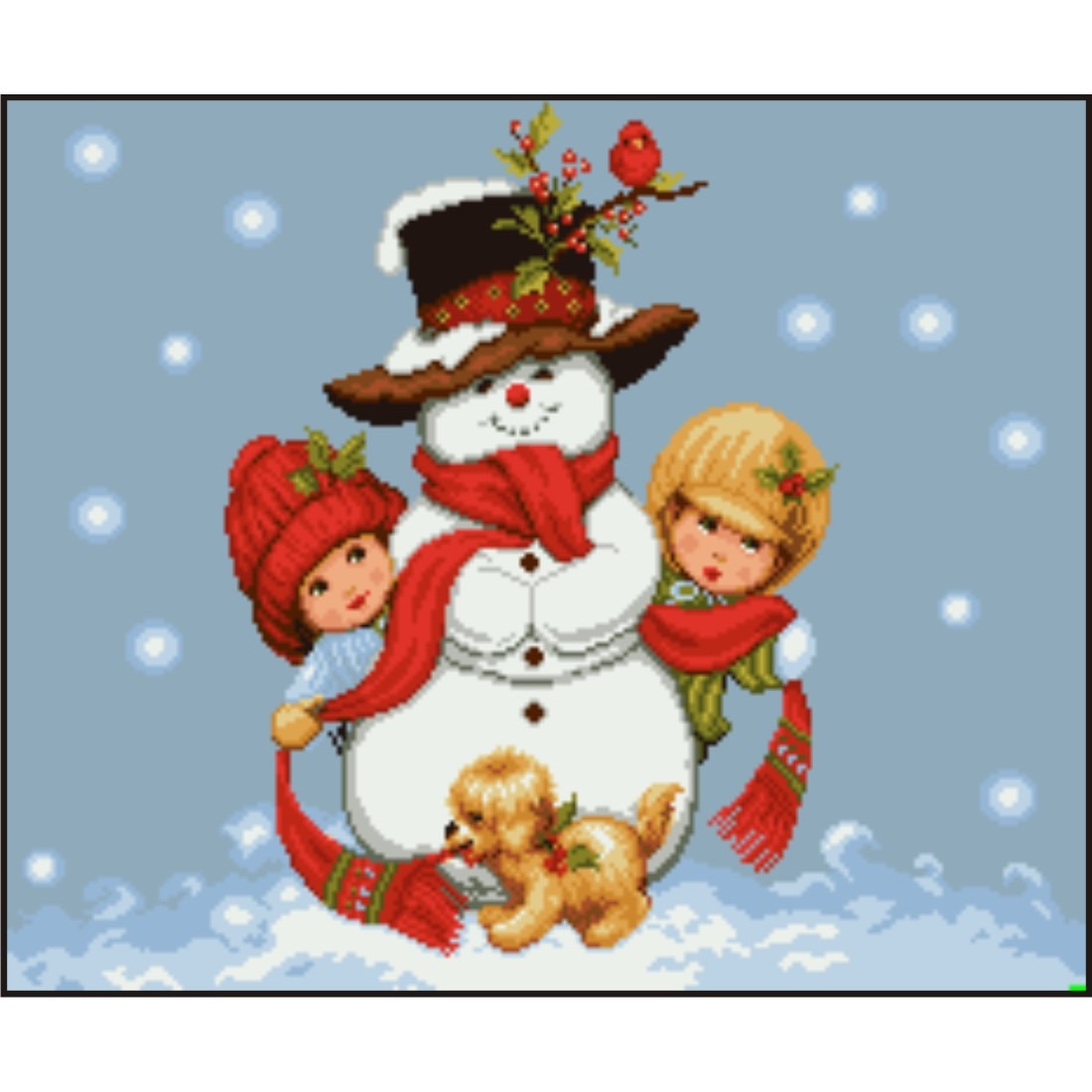 Prietenul iernii - kit goblen cu diagrama color
