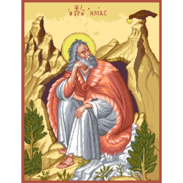 Sfantul Ilie - kit goblen cu diagrama color