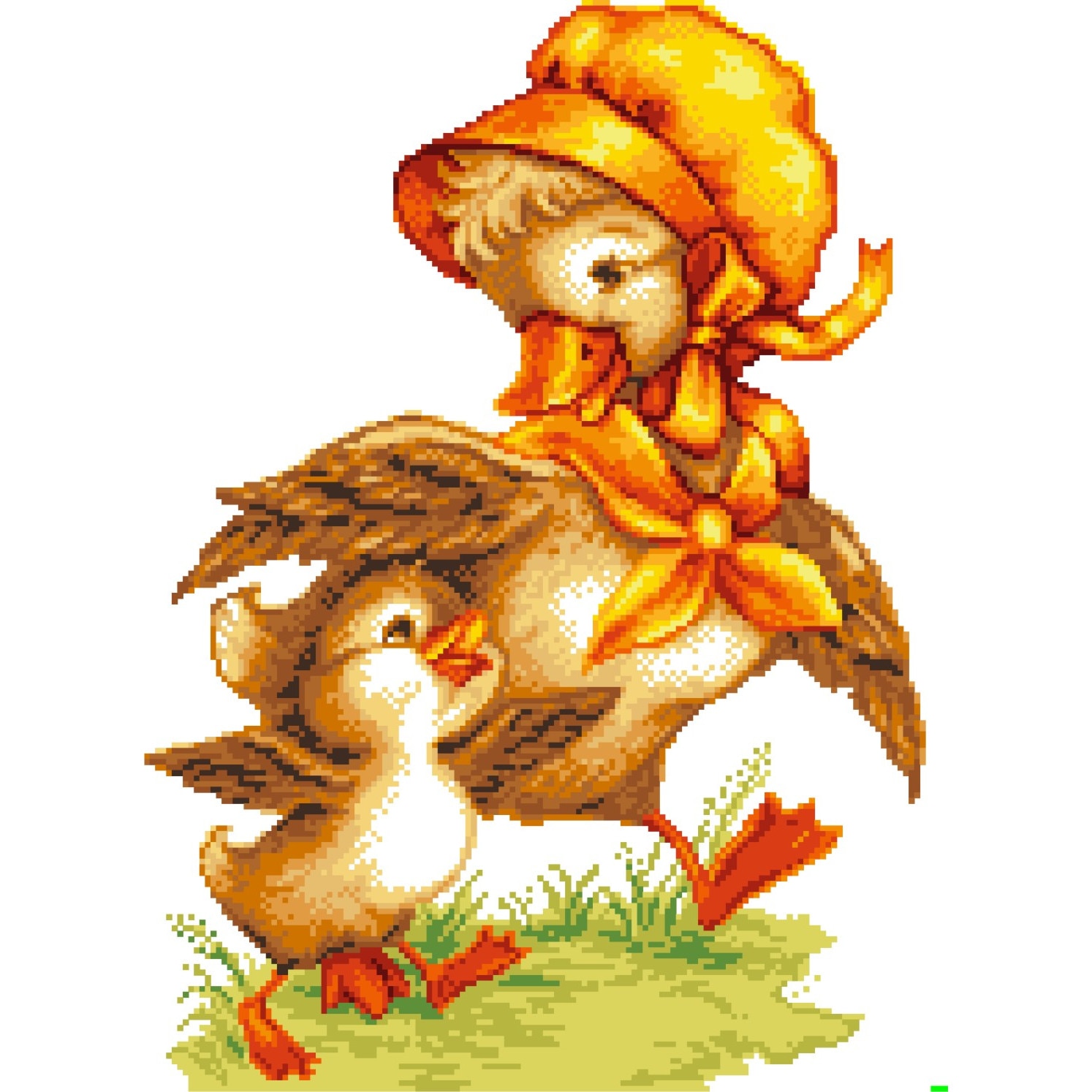 Ratusca grijulie - kit goblen cu diagrama color