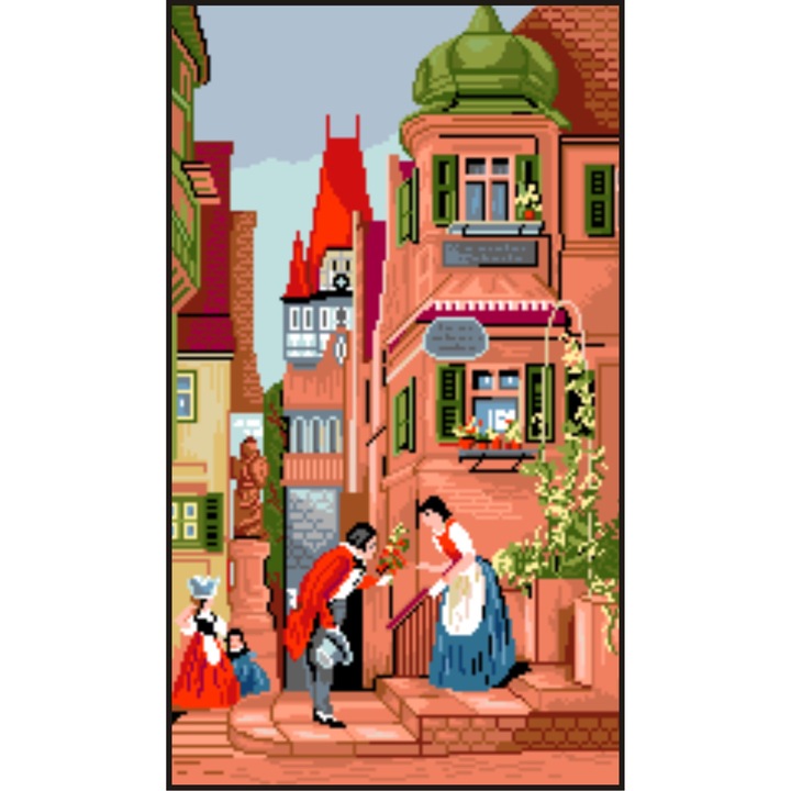 Omagiu - kit goblen cu diagrama alb-negru