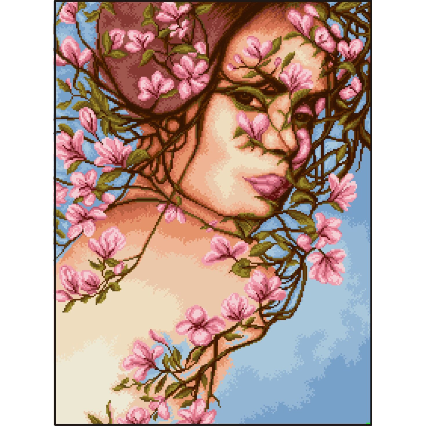 Magnolia - kit goblen cu diagrama color