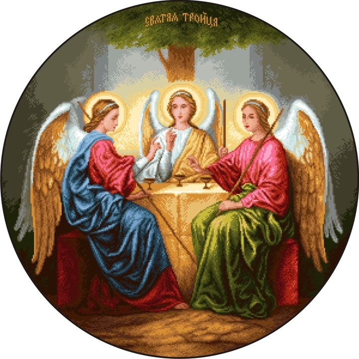 Sfanta Treime - kit goblen cu diagrama color