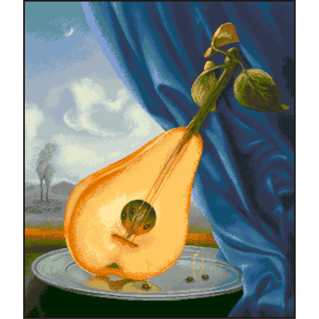 Sugestie - kit goblen cu diagrama alb-negru