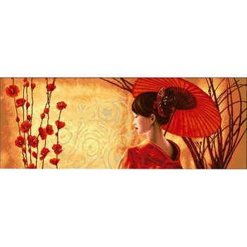 Fantezie cu umbrela - kit goblen cu diagrama alb-negru Fantezie cu umbrela - kit goblen cu diagrama alb-negru