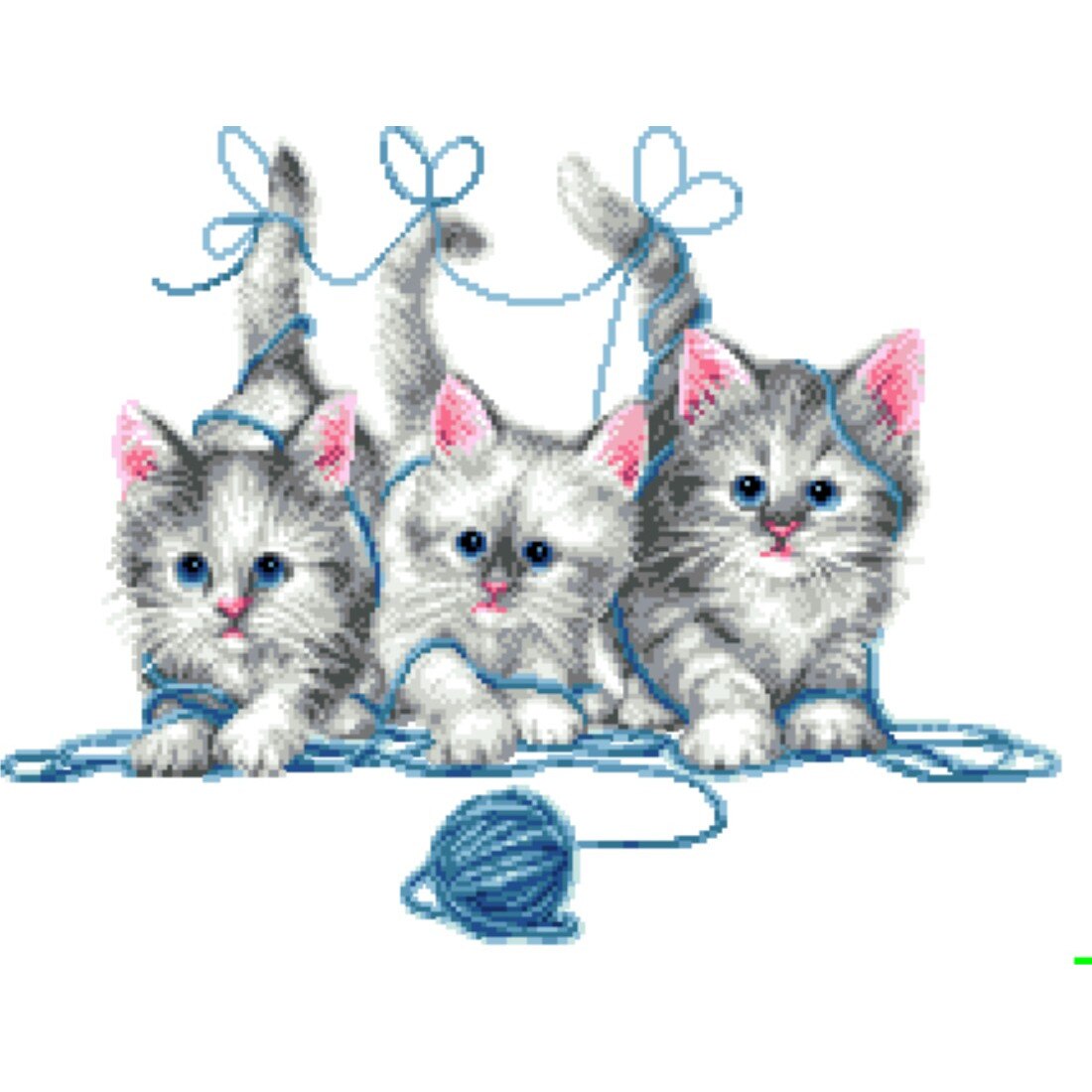 Pisicute poznase - kit goblen cu panza imprimata