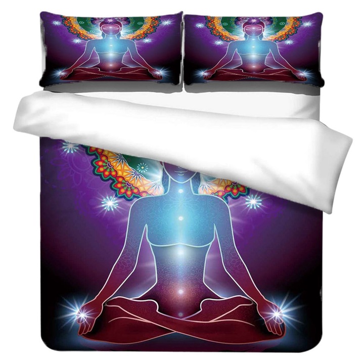 Jormftte ágyneműhuzat garnitúra, 3 részes, poliészter, 140x200cm, 50x75cm, többszínű