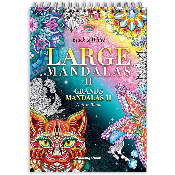 Книжка за оцветяване, Colorya, Мандала том II, А4, Антистрес, 30 страници