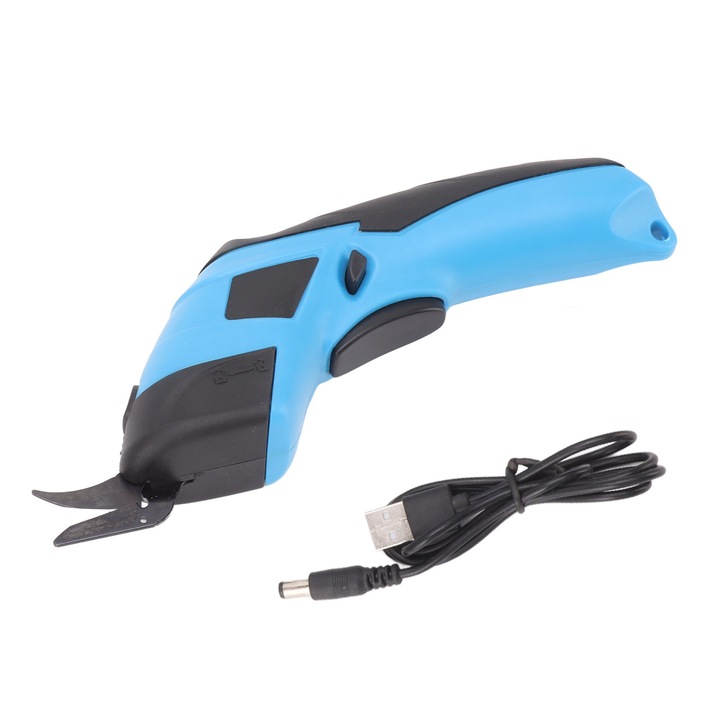 Akkus elektromos olló, 130x70x40mm, 2000mAh, textil vágáshoz